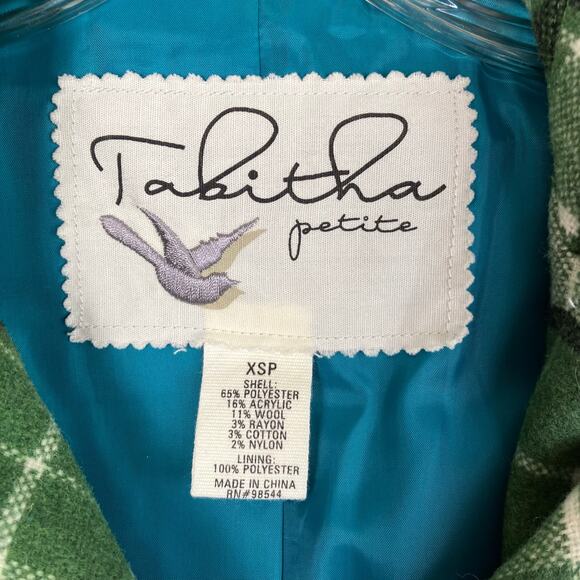 Anthropologie Tabitha Sz XSP Piper Plaid Coat Wool Blend Twee Retro Swing Style - Picture 12 of 16